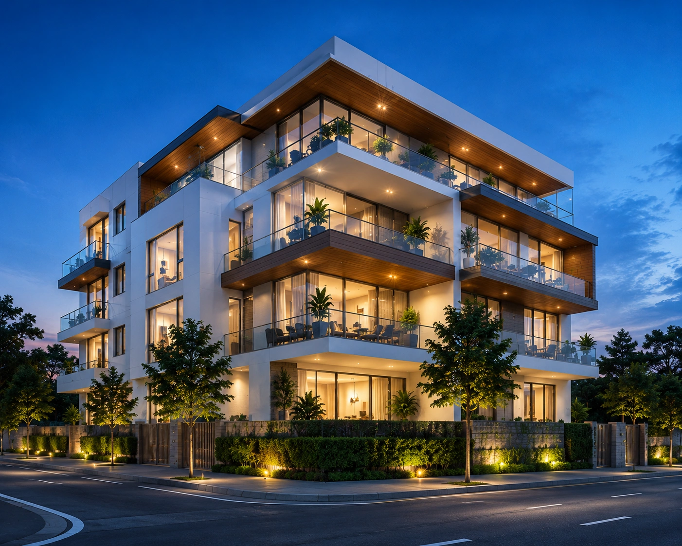 Modern residential facade